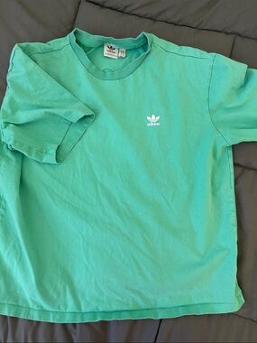 adidas mint green trefoil short sleeve tee